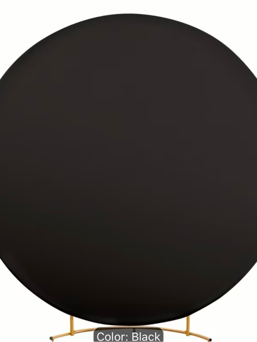 6-foot Black circular backdrop cover